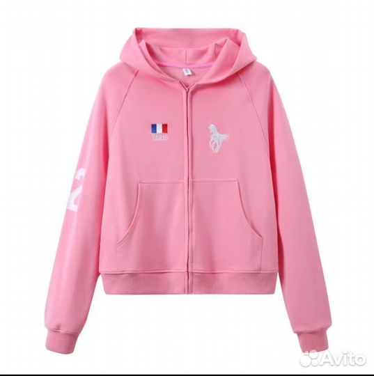 Balenciaga Polo Pink Zip-Up Hoodie Розовое Худи