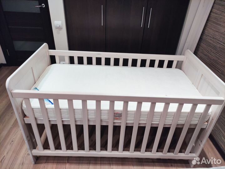 Детская кроватка трансформер массив