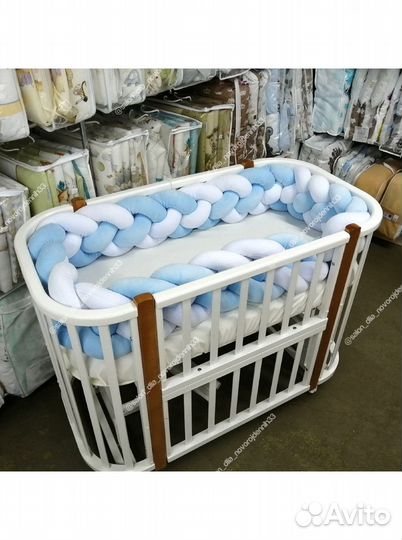 Бортик косичка 360 см для детской кроватки