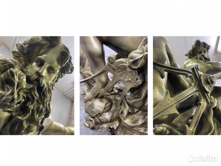 Статуя Нептун на дельфинах 180 см