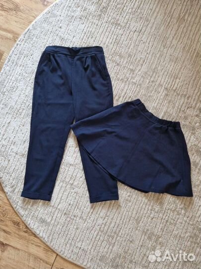 Школьная форма пакетом для девочки 134 синяя sela