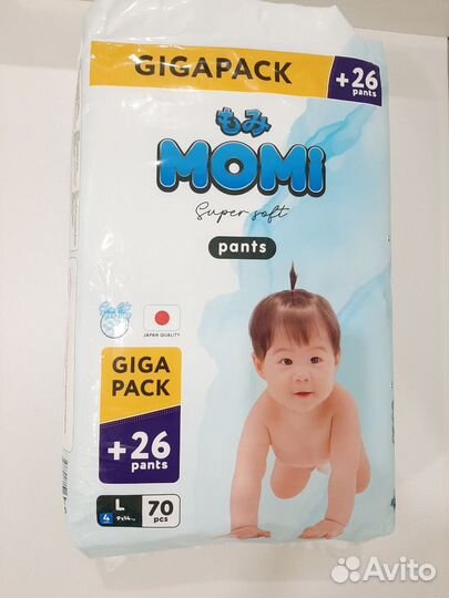 Подгузники трусики Мoми М-3, L-4