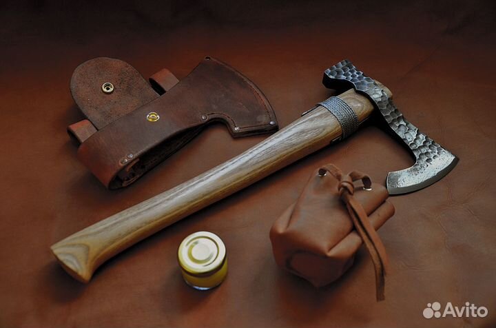 Кованый топор ручной работы 9хс для рыбака охотник