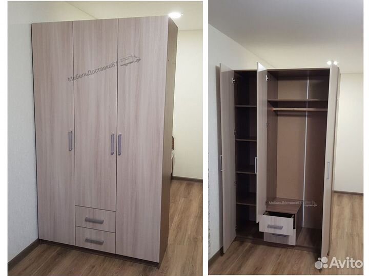 Шкаф 1,2м (без зеркала) (с зеркалом)