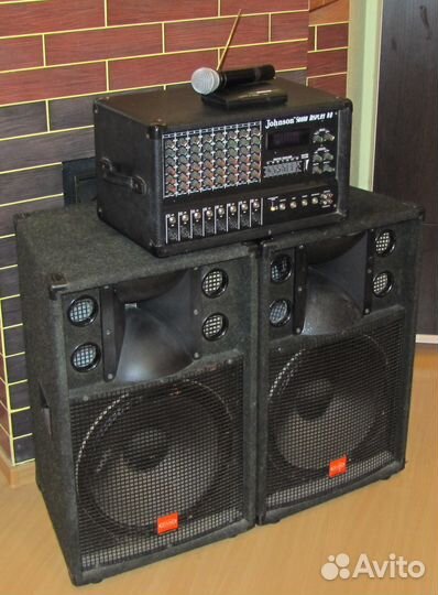 Колонки EVM 1400W QS-153 Активный микшер Микрофон