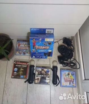 Игровой комплект move для ps3 с ориг зарядкой