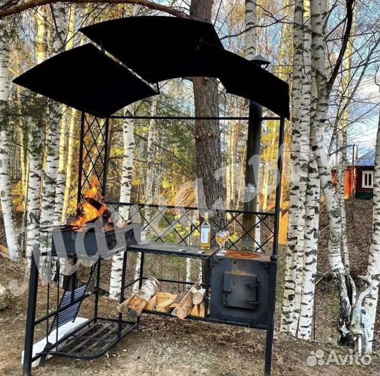 Мангал с крышей