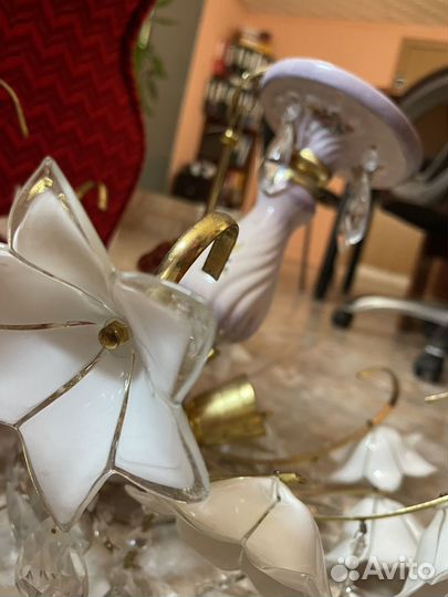Люстры хрустальные бу