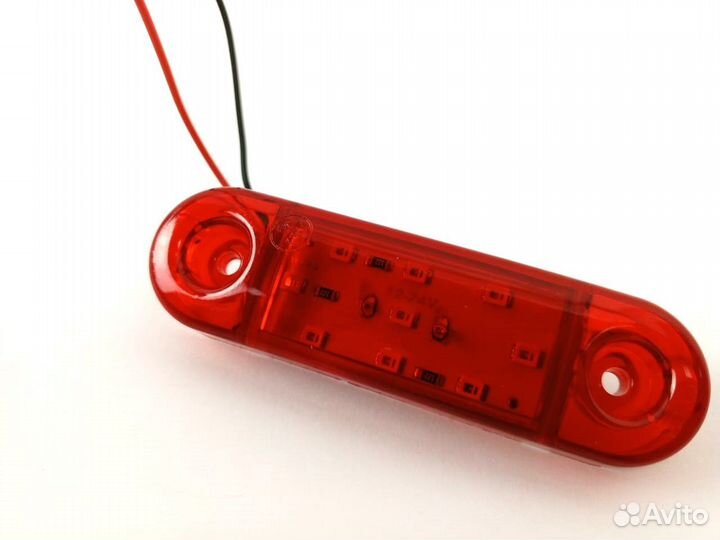 Фонари боковые маркерные красные 12/24в