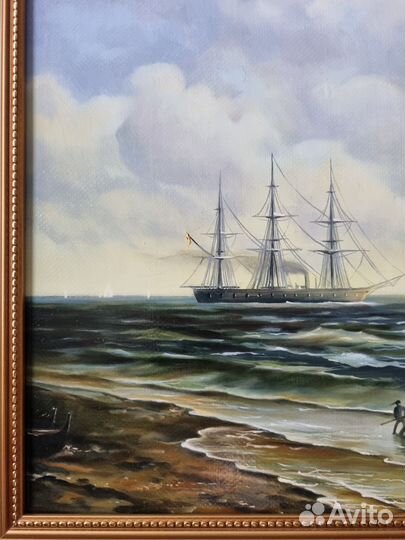 Картина маслом на холсте море