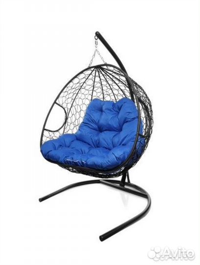 Дачное подвесное кресло кокон для двоих