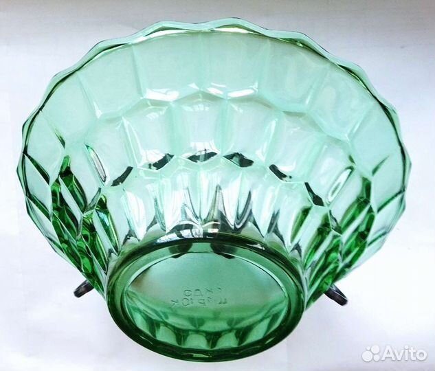 Фруктовница, салатница. Цветное стекло. СССР 1 кдо