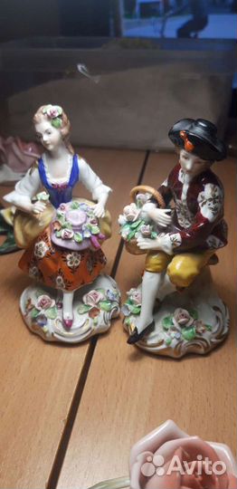 Немецкая винтажная,фарфоровая пара