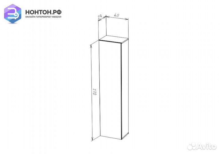 Шкаф навесной Point тип-40 белый глянец / белый ма