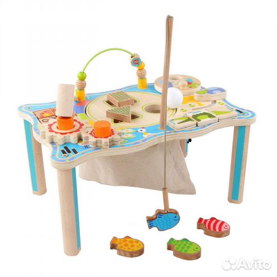 Lucy&leo Стол-бизиборд+бусы-шнуровка+машинки