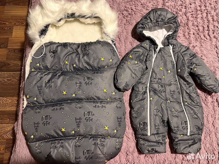 Зимний конверт для новорожденных