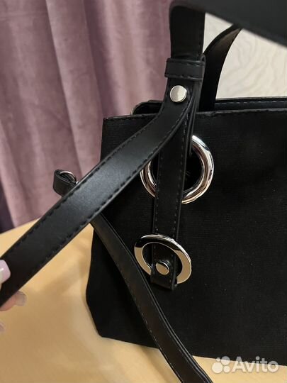 Сумка замшевая черная