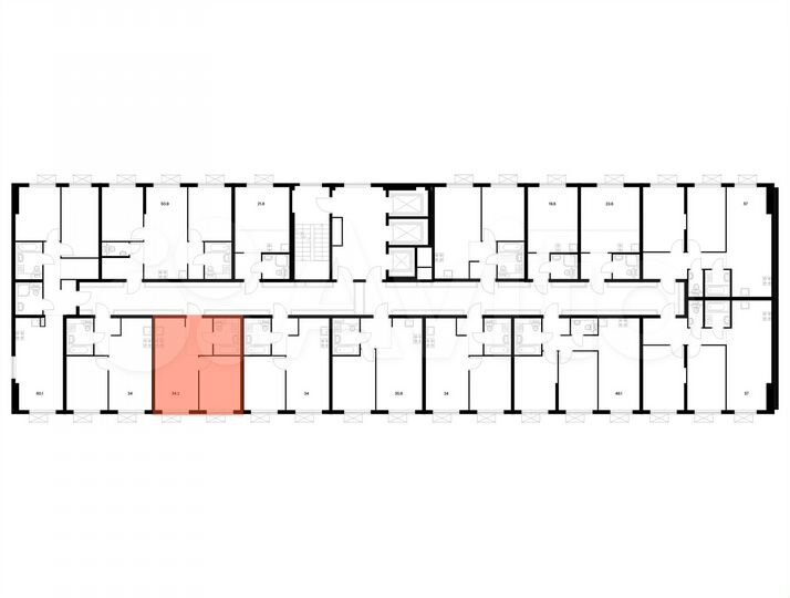1-к. квартира, 34,2 м², 7/25 эт.