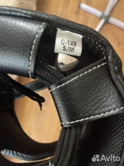 Боксерский шлем с бампером Clinch Flex Leather 2.0