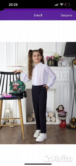 Брюки для девочки классические