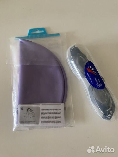 Шапочка силиконовая и очки для плавания