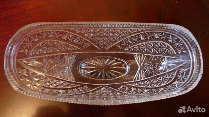 Хрустальная ваза Ладья, большая, пр-во СССР