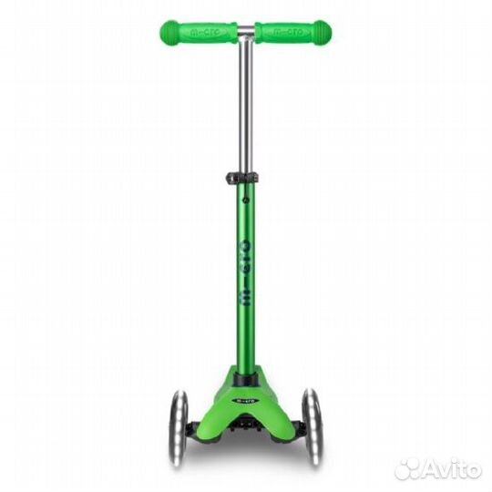 Самокат Micro Mini Micro Deluxe LED Зелёный/синий