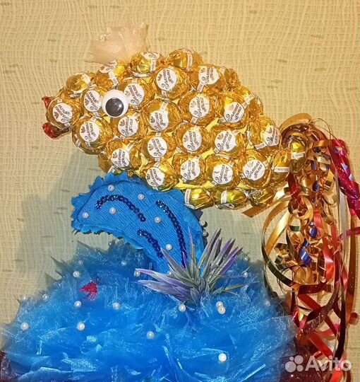 Подарки из конфет (Ананас, виноград)