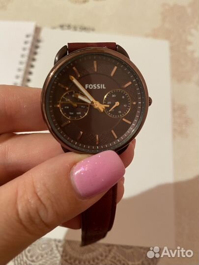 Часы Fossil женские оригинал с кожаным ремешком