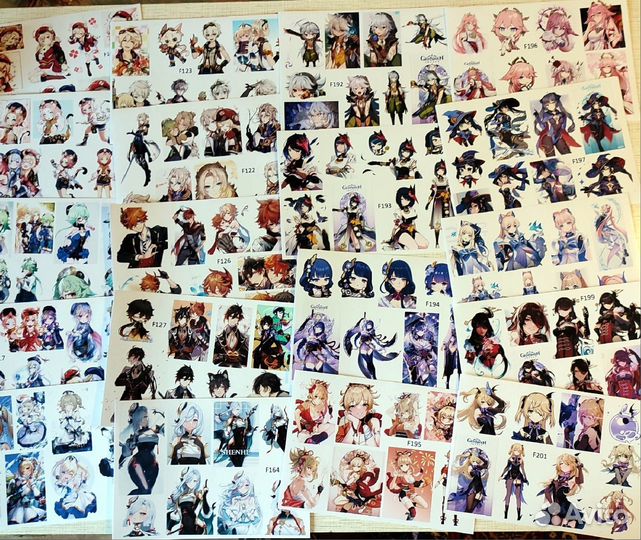 Стикерпак с персонажами Геншин Импакт