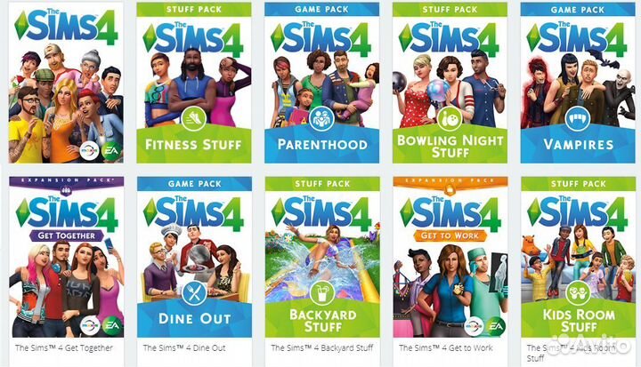 Sims 4 все дополнения
