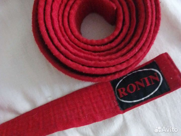 Пояс для кимоно красный