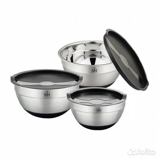 Миска из нержавейки с крышкой