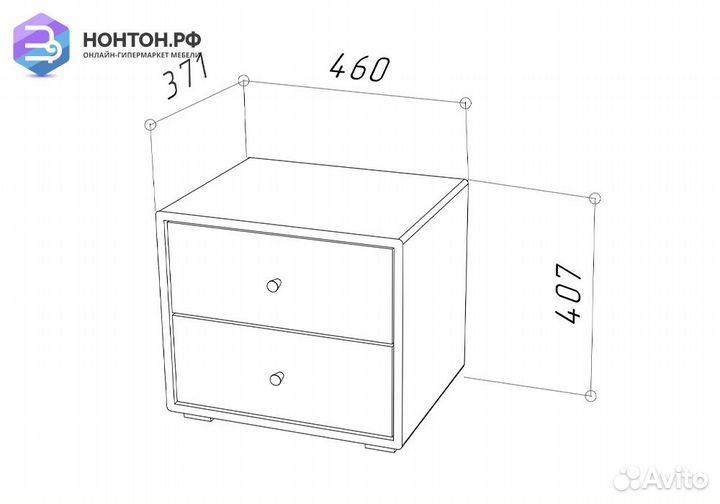 Тумба прикроватная Tango велюр шоколад