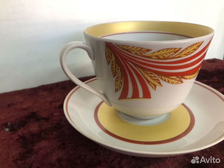 Большая чайная пара дулево 50 Лет Победы 1995г