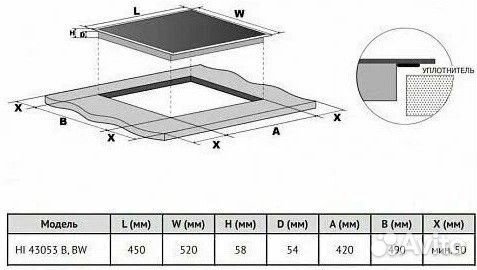 Варочная панель Korting HI 43053 B