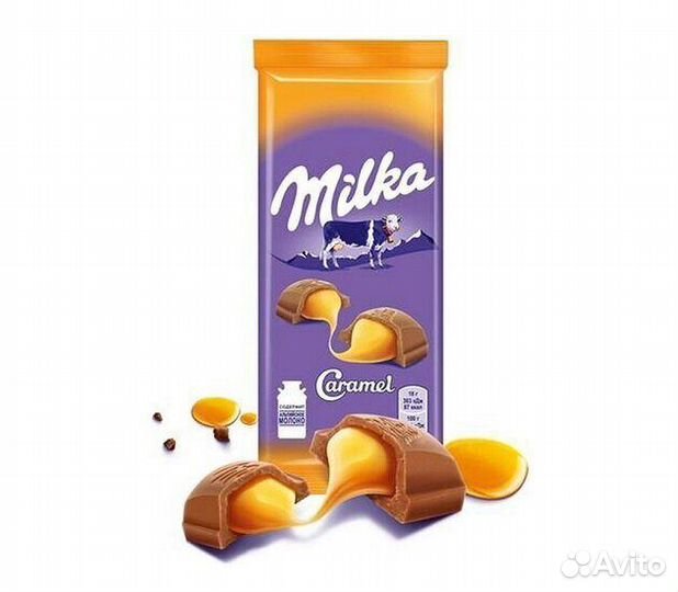 Шоколад Milka с карамелью Молочный Милка