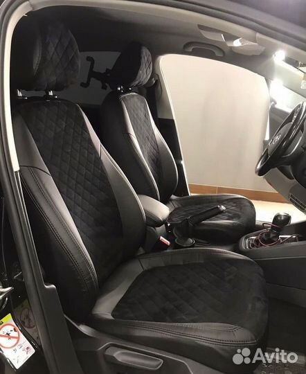 Чехлы из алькантары Ромб VW Jetta VI от Автопилот