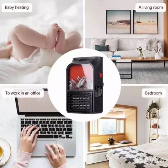 Портативный мини обогреватель, камин