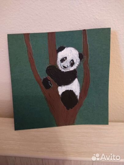 Открытка панда ручная работа