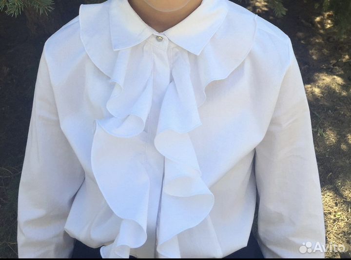 Рубашка школьная праздничная gulliver на девочку
