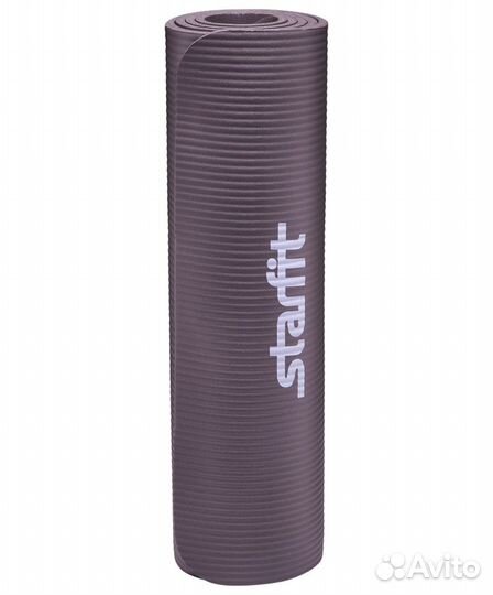 Коврик для фитнеса и йоги FM-301 (1,0 см) серый