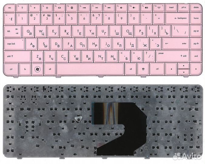 Клавиатура для HP Pavilion G4, G6, CQ43 розовая