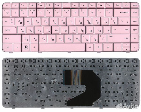Клавиатура для HP Pavilion G4, G6, CQ43 розовая