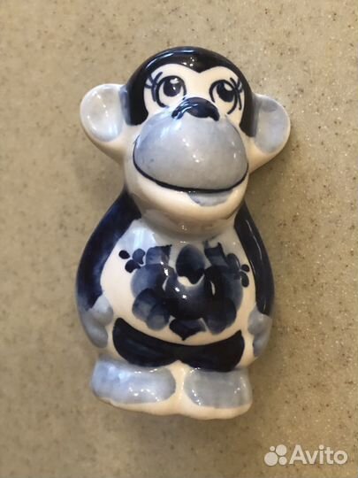 Фигурка Гжель (мышка, обезьяна)