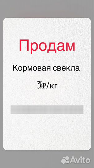 Свекла кормовая