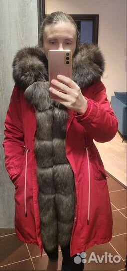 Парка с мехом кролика