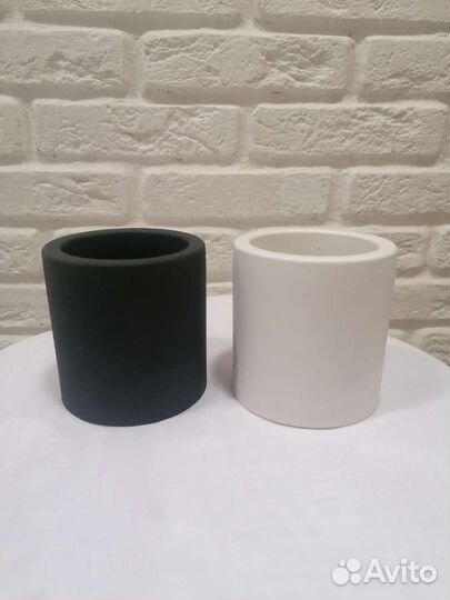Гипсовые стаканчики (кашпо, подсвечники)