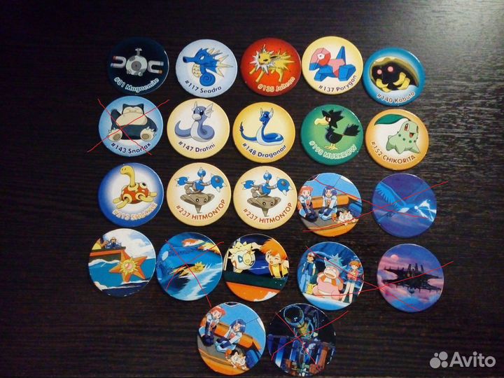 Фишки (сотки) Покемон и другие