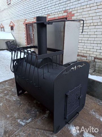 Печь для бани Паровозик с порталом
